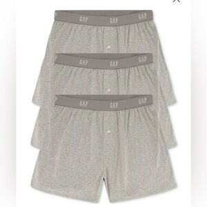 GAP Men's Organic Cotton Knit Boxers Black Boxers - 3 Pack Grey